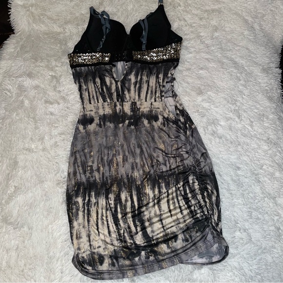 Meishulanna bra top women’s dress size large gold sequin embellishment - Picture 5 of 10